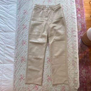 Melina cropped faux leather pants (Aritzia / wilfred)